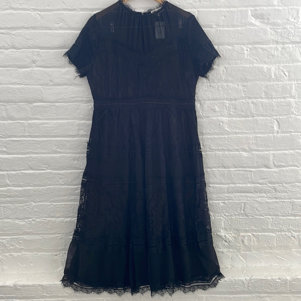 Bohme MIDI Lace Ruffle Dress (Size:XL)